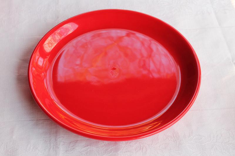 Gulyásos lapos tányér, piros