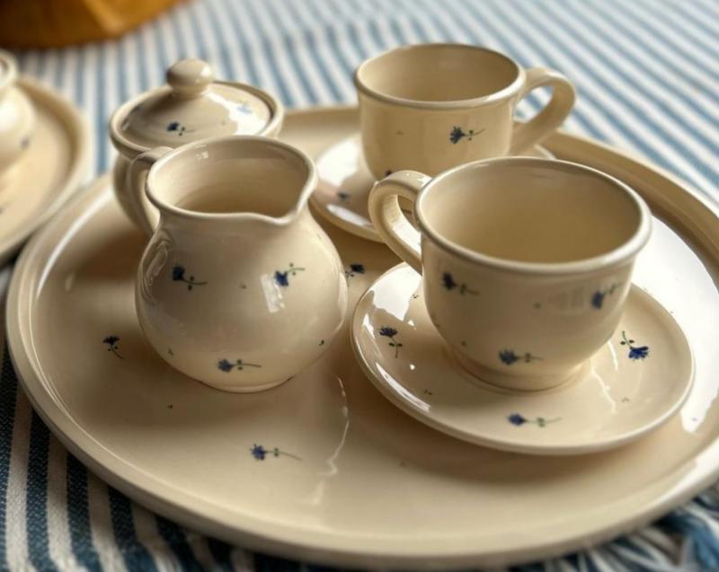 TE+ÉN kávézó szett, búzavirágos