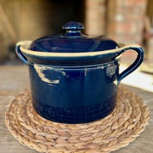 Edit féle vasi fazék, kobalt kék