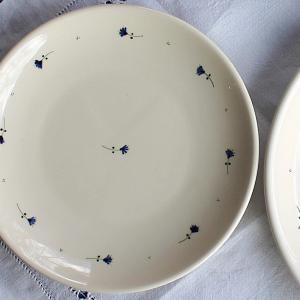 Gulyásos lapos tányér, búzavirág