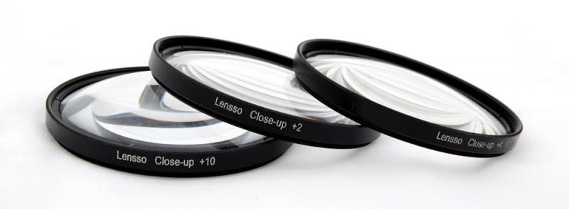 close-up +2-4-10 macro előtétlencse szett 49mm LENSSO
