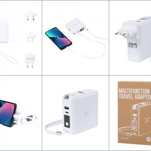 10000 mAh power bank és úti adapter