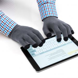 érintőképernyős kesztyű szürke