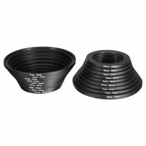 step up down ring menetbővítő szűkítő gyűrű készlet 18 db 37-82mm