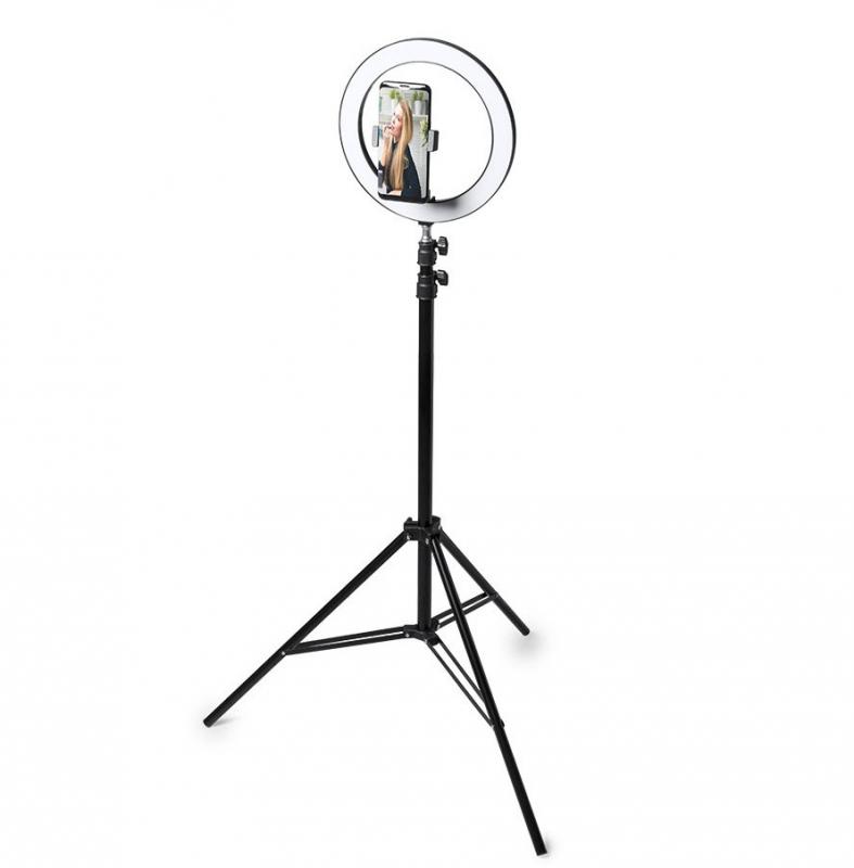 led körlámpa telefontartóval  stúdió állvánnyal és mini állvánnyal