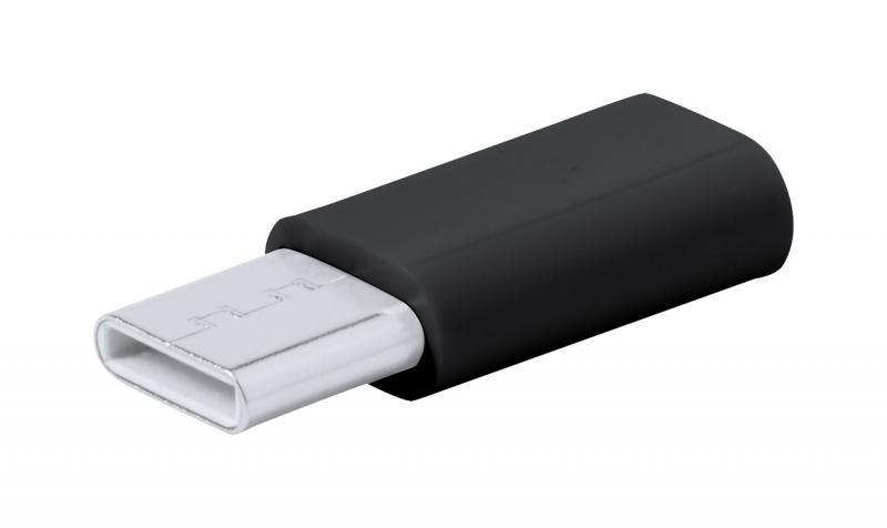 Micro USB Type C adapter fekete