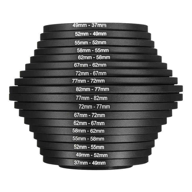 step up down ring menetbővítő szűkítő gyűrű készlet 18 db 37-82mm