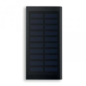 8000 mAh power bank külső akkumulátor napelemmel fekete
