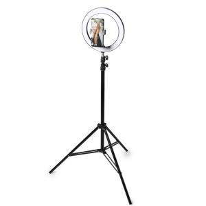 led körlámpa telefontartóval  stúdió állvánnyal és mini állvánnyal