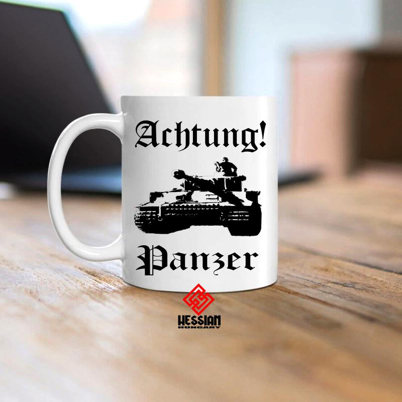 Achtung Panzer kerámia bögre