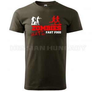 Zombies hate fast food - póló