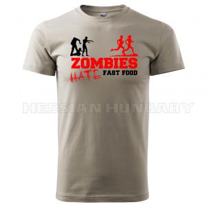 Zombies hate fast food - póló
