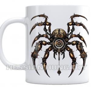 Steampunk pók - kerámia bögre