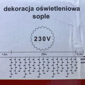 Jégcsap led kék vagy fehér 500led kültéri 25m  karácsonyi fény