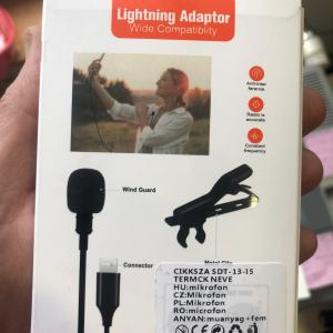 Lavalier MicroPhone Iphone lightning csatival mikrofon telefonhoz