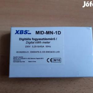 sorolhato DIGITÁLIS fogyasztásmérő sinre XBS MID-MN-1D LCD 45A