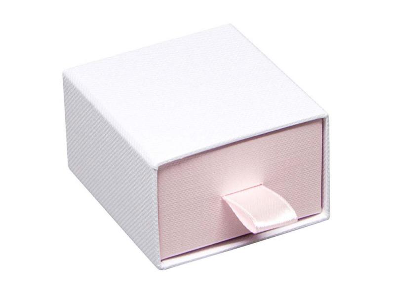 Case gyűrűs díszdoboz fehér-rózsaszín