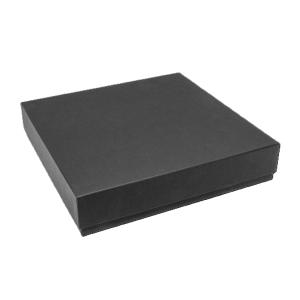 Nagyméretű prémium karton díszdoboz – 317×317×65 mm fekete