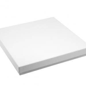 Prémium karton díszdoboz – fehér - 240×240×30 mm