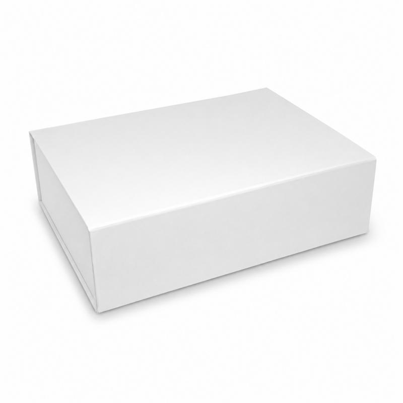 Nagyméretű prémium mágneses díszdoboz, fehér – 345 x 250 x 100 mm
