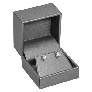 Brillant fülbevalós díszdoboz, szürke