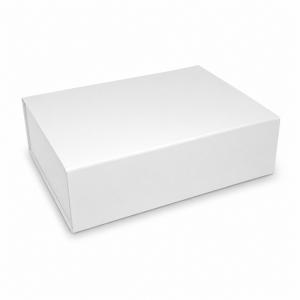 Nagyméretű prémium mágneses díszdoboz, fehér – 345 x 250 x 100 mm