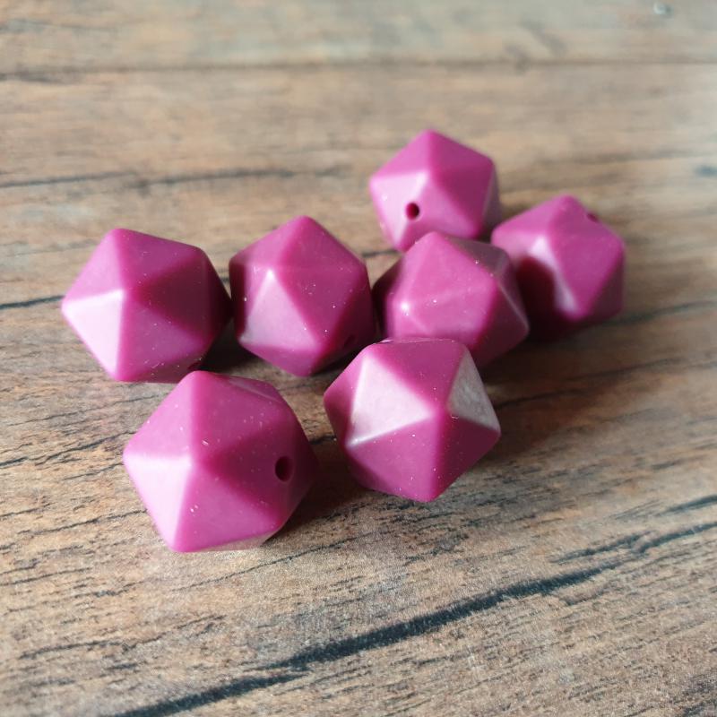 16mm-es icosahedron, burgundi
