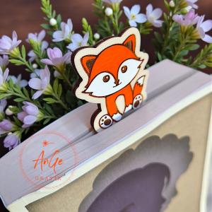 Fa könyvjelző, festett