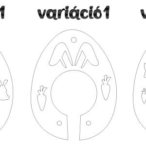 Felakasztható tojásdísz, nyalókával