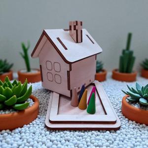 Illatosító házikó, füstölő kéménnyel