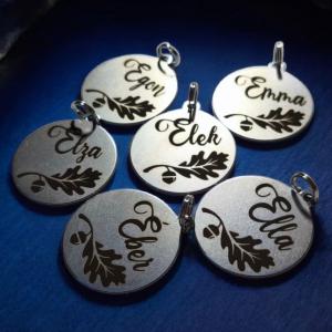 Kerek, fém kulcstartó, 30mm