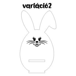 Tojástartó nyuszi, 3 db. pici csoki tojással