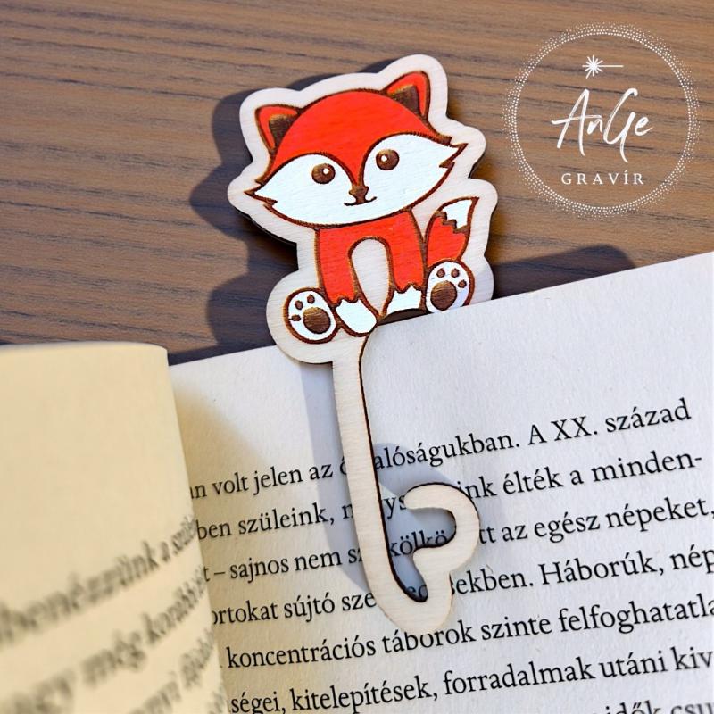 Fa könyvjelző, festett