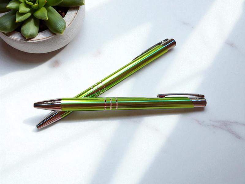 Fém golyóstoll, metál világos zöld