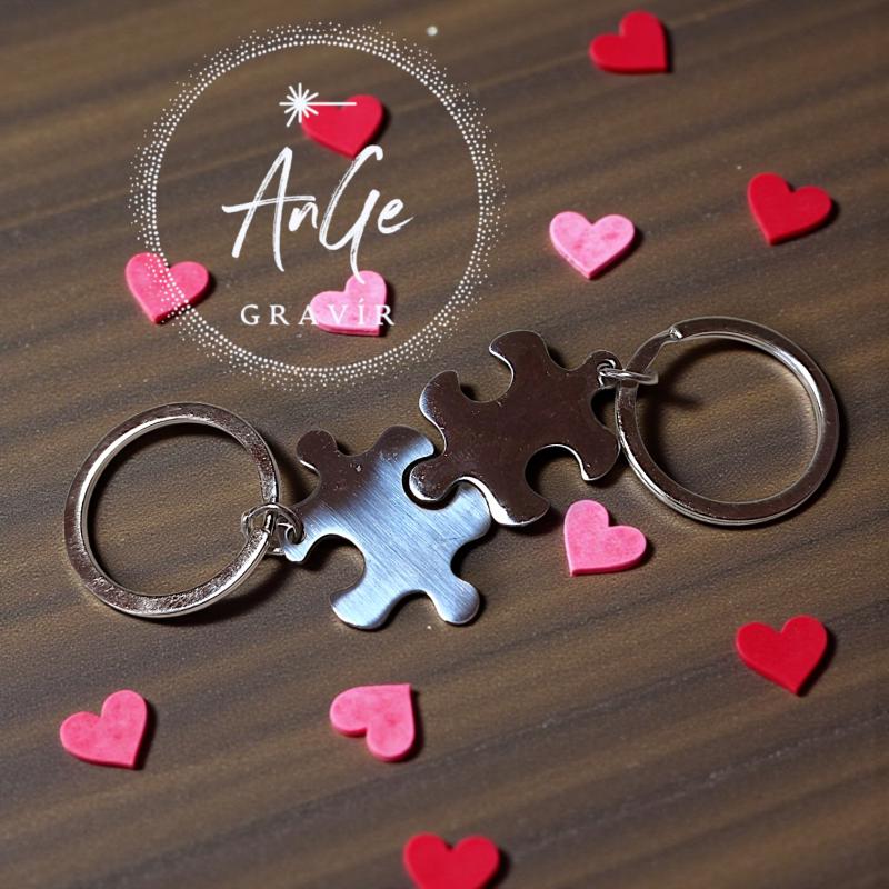 Páros, puzzle kulcstartó szett