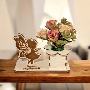 Angyalkás anyáknapi asztaldísz