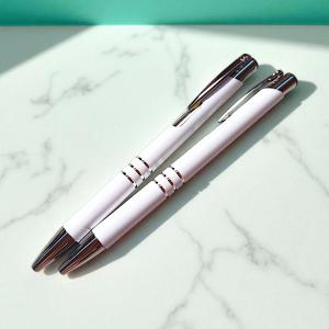 Fém golyóstoll, fehér