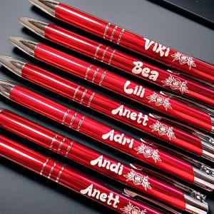 Fém golyóstoll, metál piros