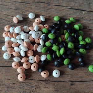 Mini abacus gyöngy, sötétzöld