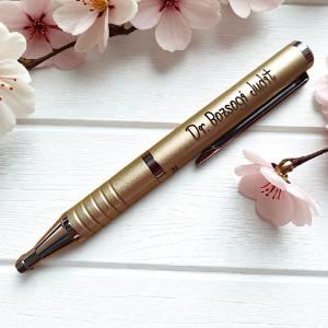 Teleszkópos zebra toll, pezsgő arany