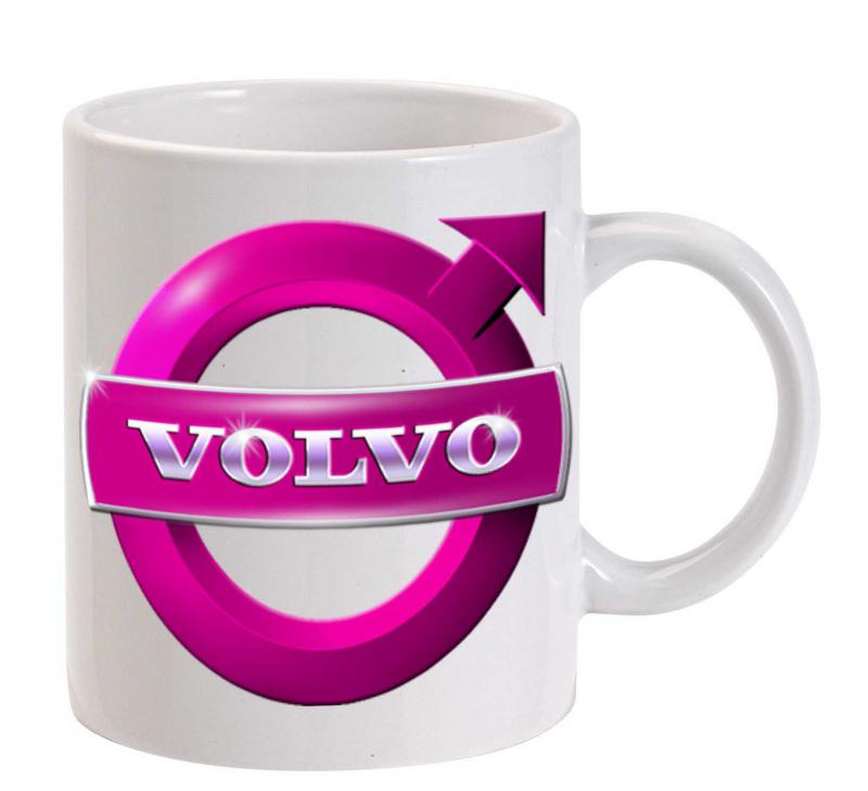 Volvo bögre, pink logóval