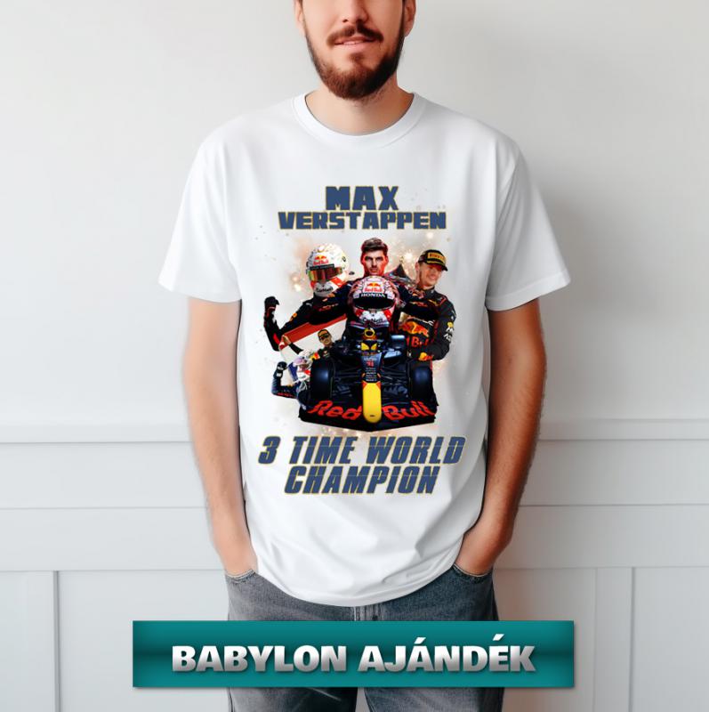 Max Verstappen 3x világbajnok póló