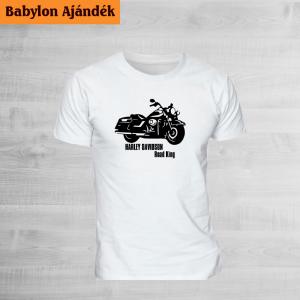 Harley Davidson Road King motoros póló