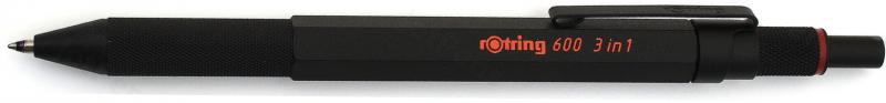 rOtring 600 multifunkciós 3:1 (fekete/piros/0,5 ceruza) írószer fekete