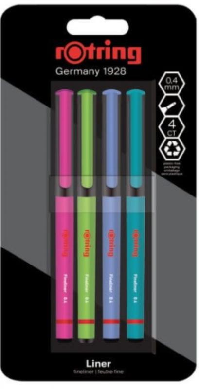 rOtring tűfilc Liner 4 db-os 0,4mm