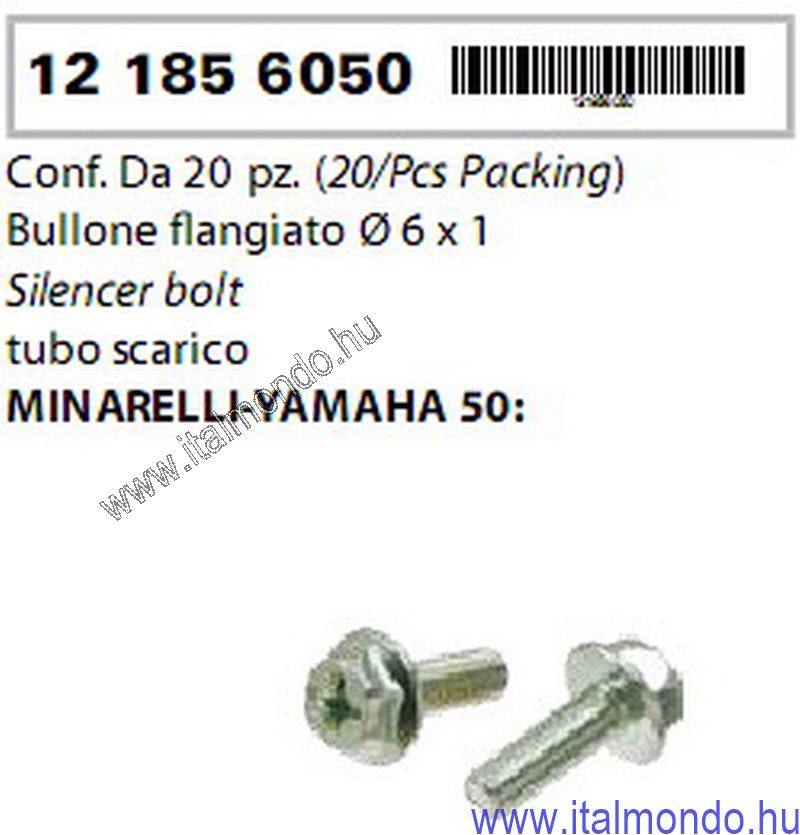 csavar 6x18 kipufogóhoz CW-CY-CA-MY-MA-SR-F12-F15 RMS