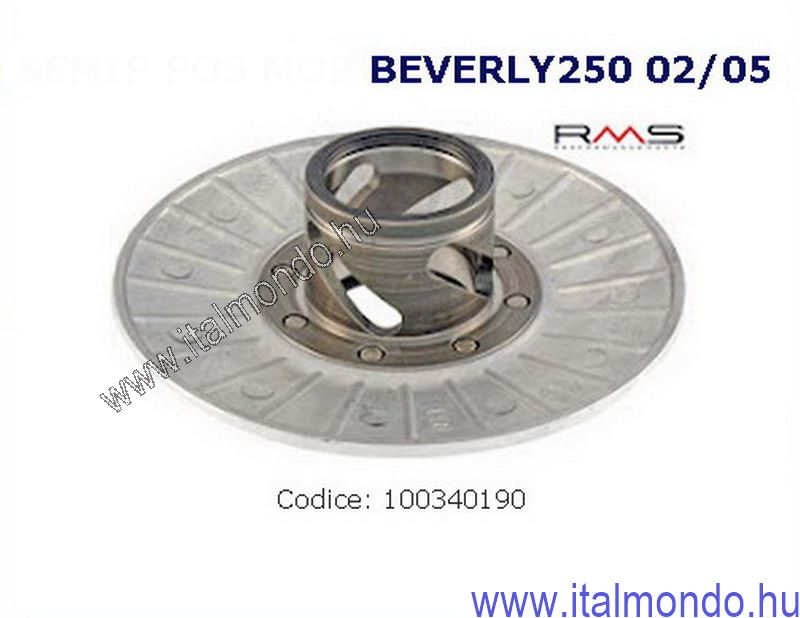ékszíjtárcsa hátsó mozgó BEVERLY-X7-X8-X9-ATL. 250 RMS