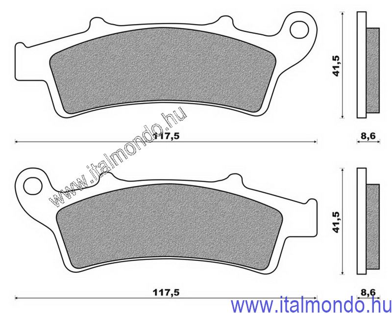 fékbetét ATLANTIC-MADISON 250 első CIF