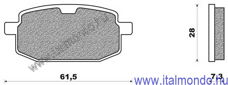 fékbetét AXIS-JOG-TZR50-BOOSTER 100 első BRENTA