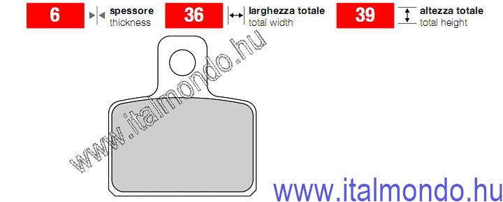 fékbetét BETA-GAS-MONTESA-SHERCO-SCORPA trial háts DR